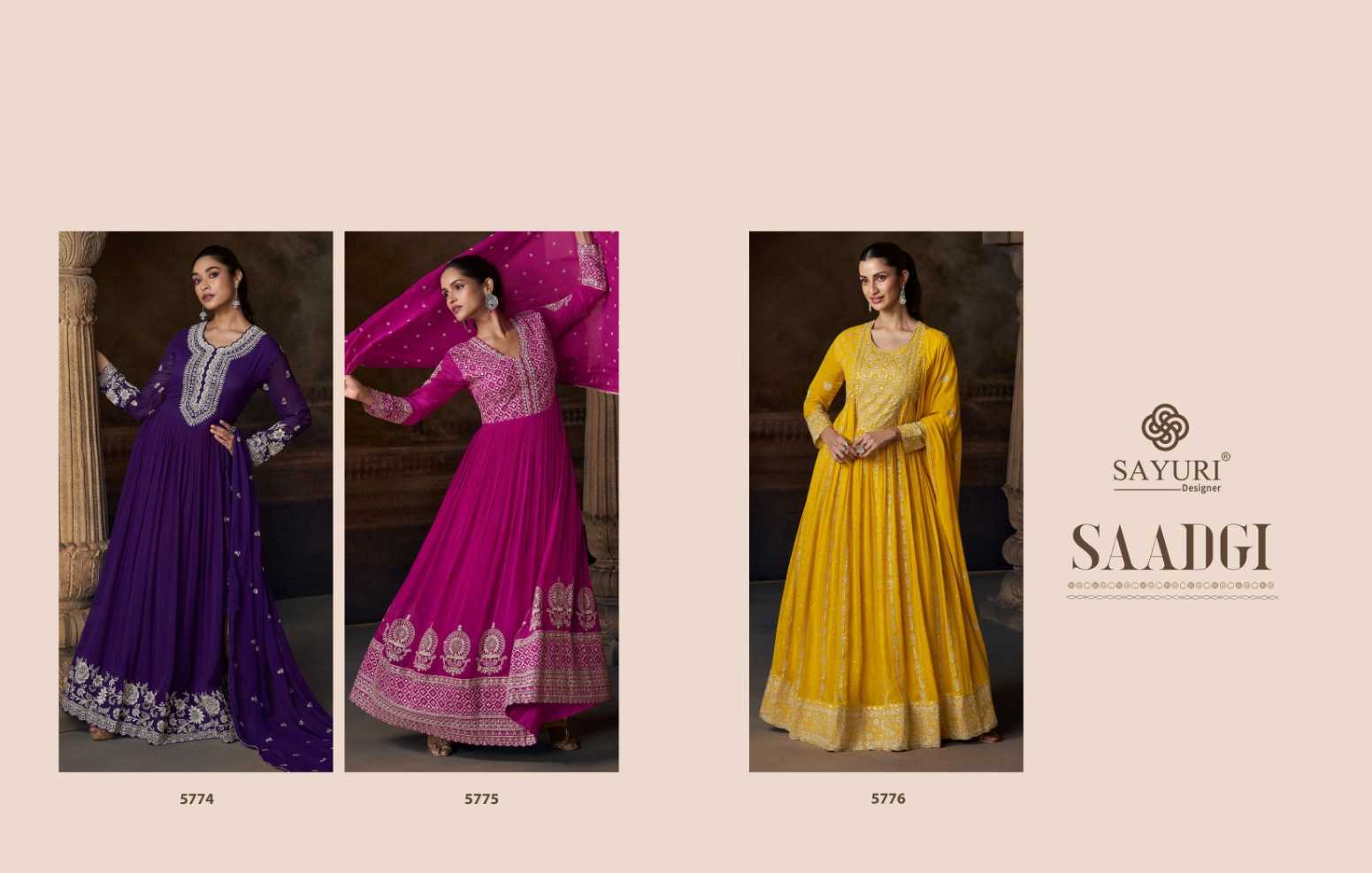 YNF Wholesale Premium Georgette Festive Kurtis KESH481 SAYURI SAADGI 5774 | Surat Manufacturer