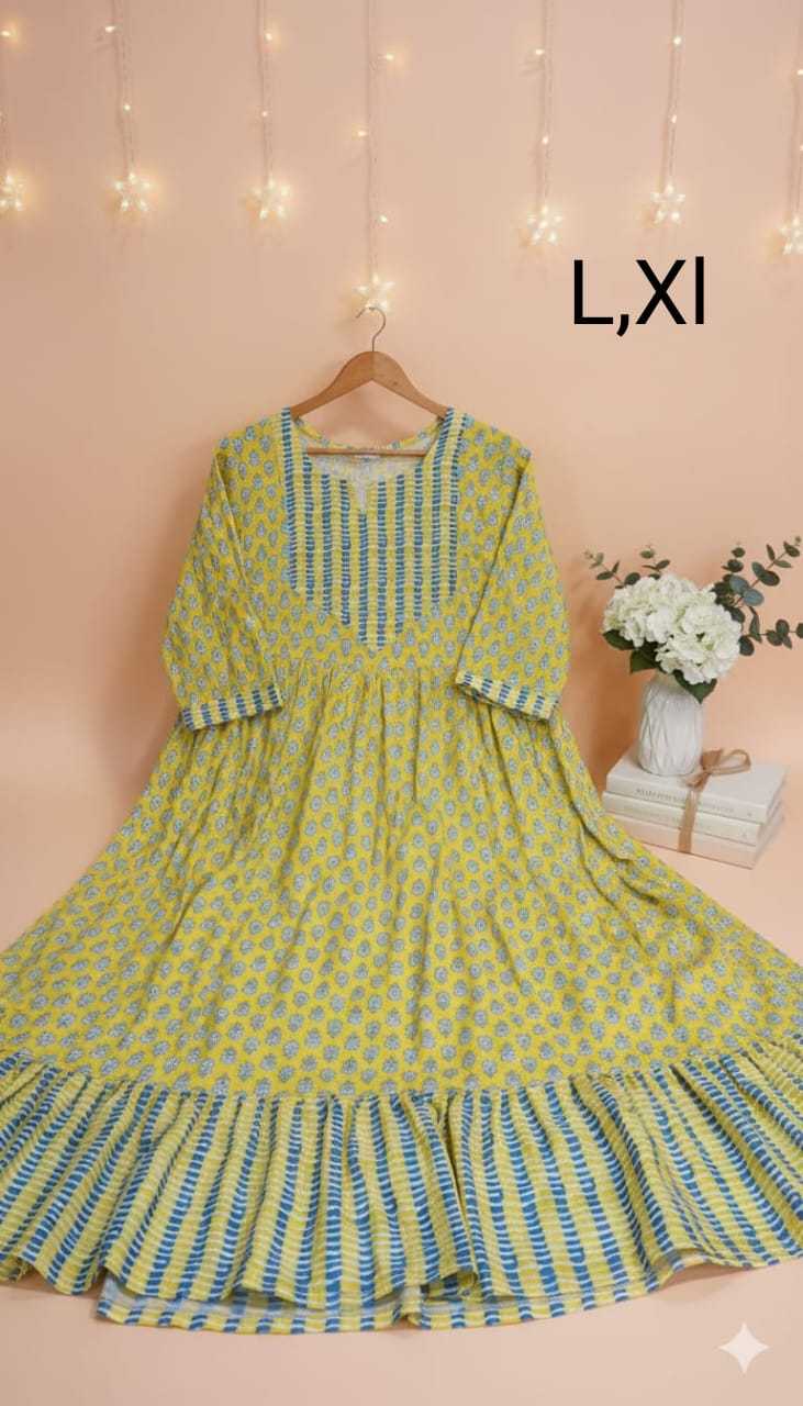 YNF Wholesale Pure Cotton Maxi Dresses KESH585 174 | Surat Manufacturer