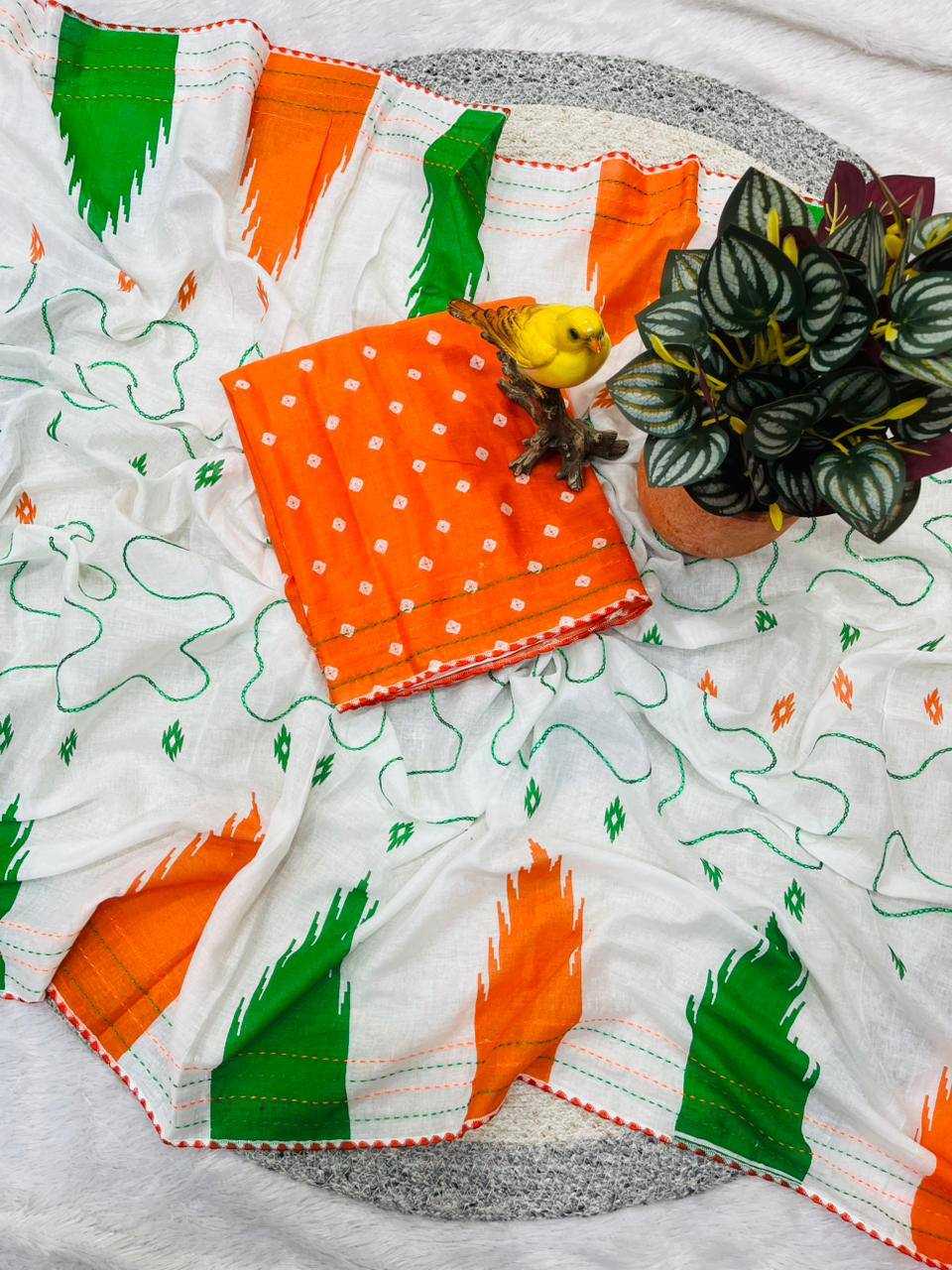 YNF Wholesale Pure Cotton Cotton Linen Sarees KESH621 Tiranga Vol-1 | Surat Manufacturer