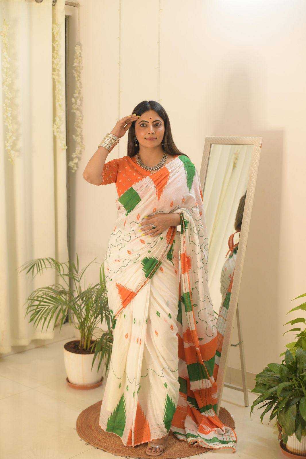 YNF Wholesale Pure Cotton Cotton Linen Sarees KESH621 Tiranga Vol-1 | Surat Manufacturer