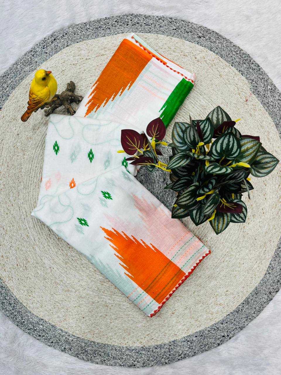YNF Wholesale Pure Cotton Cotton Linen Sarees KESH621 Tiranga Vol-1 | Surat Manufacturer