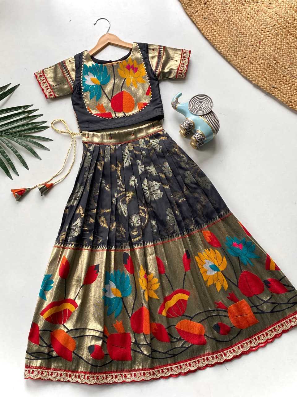 YNF Wholesale Pure Silk Kids Lehenga KESH249 Geeta | Surat Manufacturer