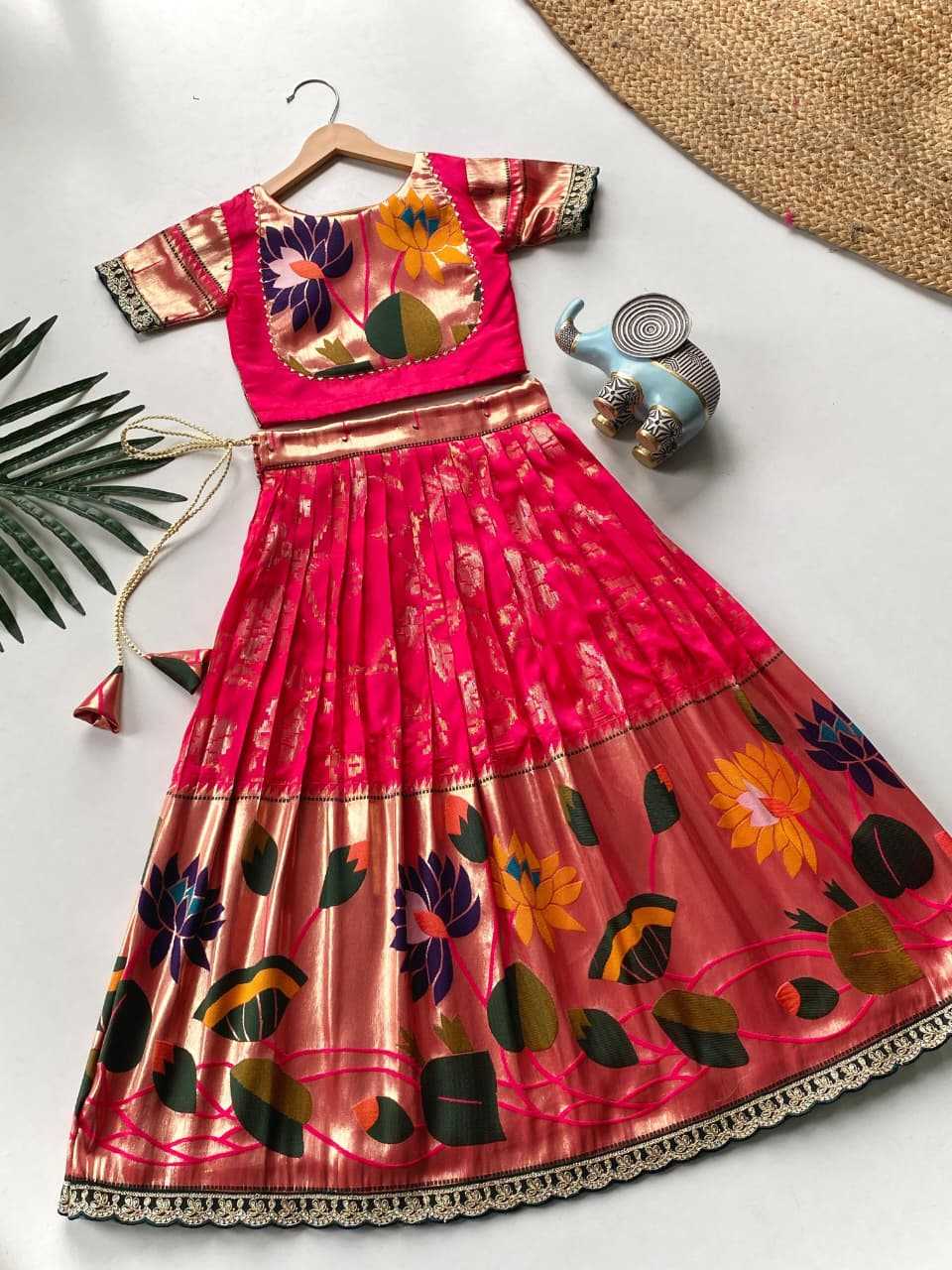 YNF Wholesale Pure Silk Kids Lehenga KESH249 Geeta | Surat Manufacturer