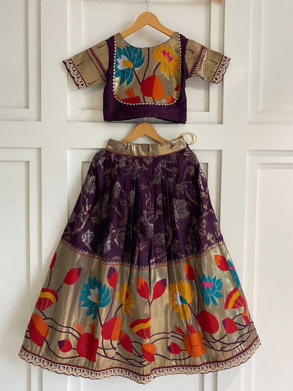 YNF Wholesale Pure Silk Kids Lehenga KESH249 Geeta | Surat Manufacturer
