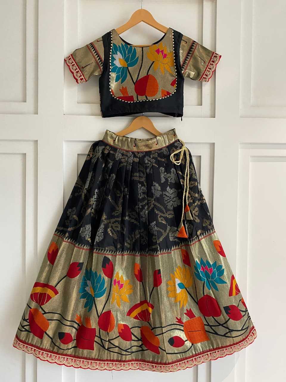 YNF Wholesale Pure Silk Kids Lehenga KESH249 Geeta | Surat Manufacturer