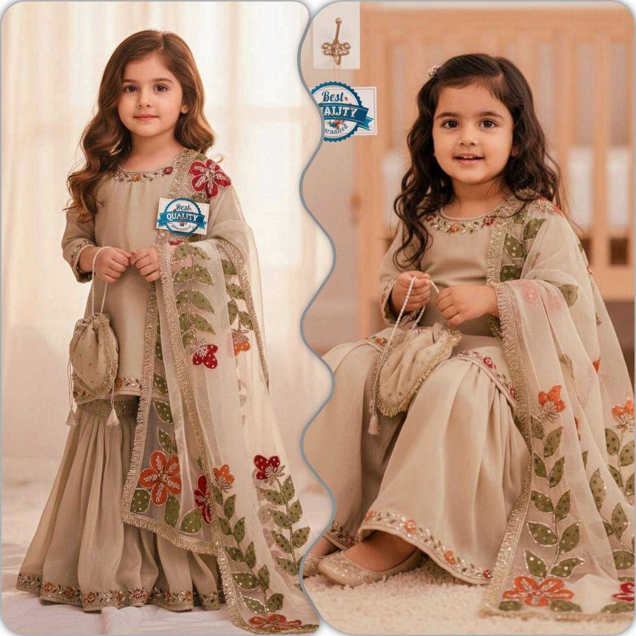 YNF Wholesale Pure Silk Kids Sharara KESH415 238 | Surat Manufacturer