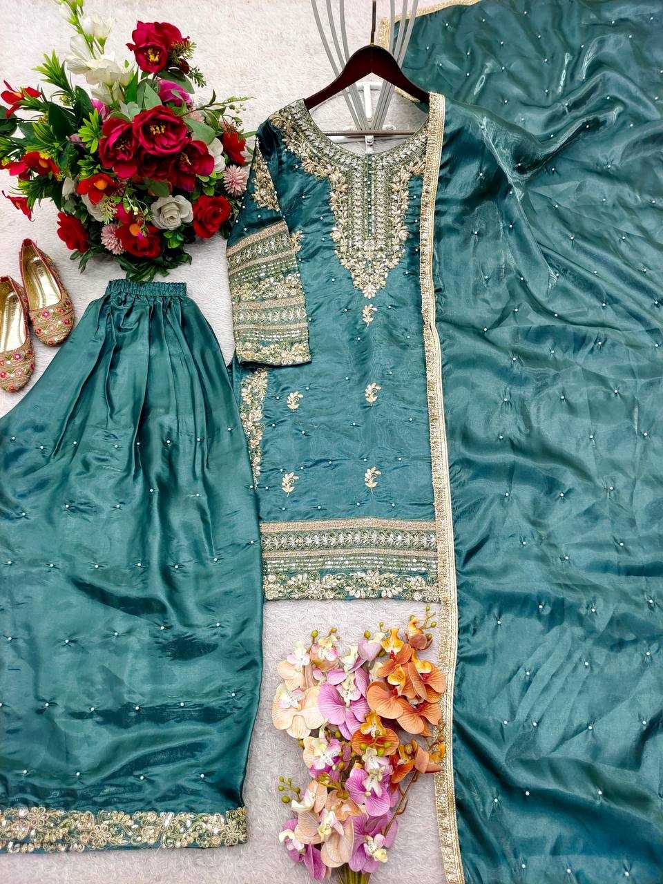 YNF Wholesale Pure Silk Embroidery Suits KESH506 1245 | Surat Manufacturer
