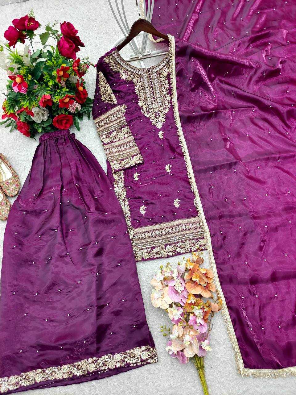 YNF Wholesale Pure Silk Embroidery Suits KESH506 1245 | Surat Manufacturer