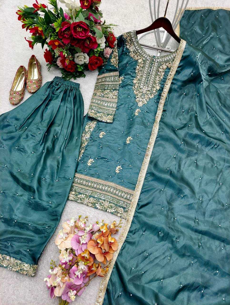 YNF Wholesale Pure Silk Embroidery Suits KESH506 1245 | Surat Manufacturer