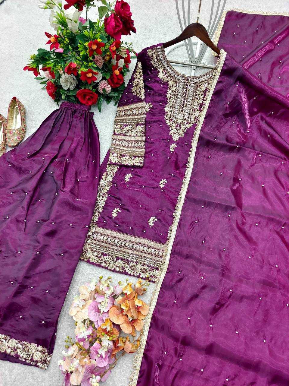 YNF Wholesale Pure Silk Embroidery Suits KESH506 1245 | Surat Manufacturer