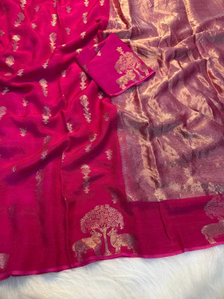 YNF Wholesale Pure Viscos Designer Sarees KESH604 Sparrow Dola | Surat Manufacturer