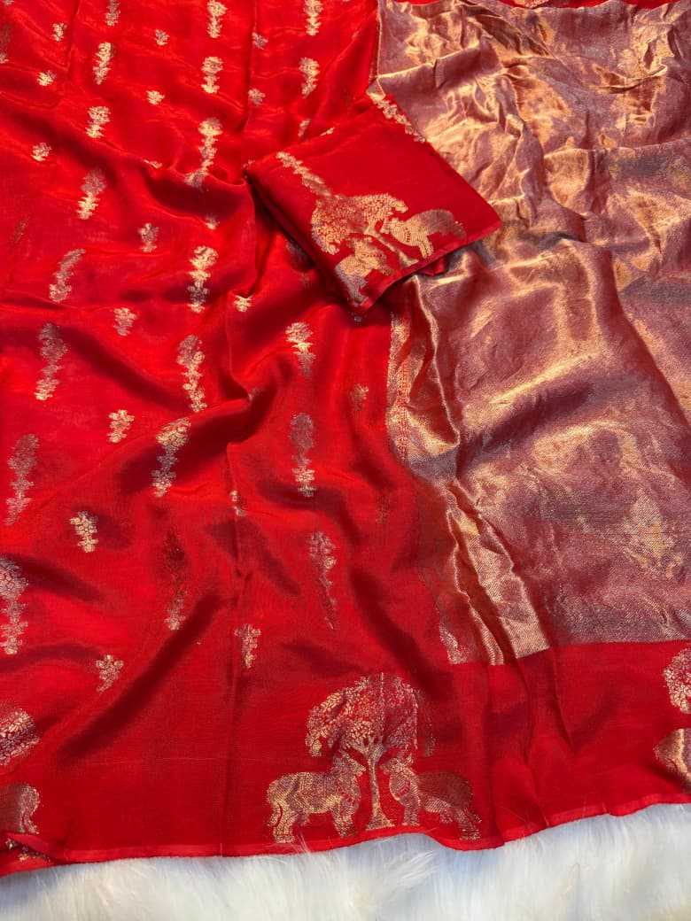 YNF Wholesale Pure Viscos Designer Sarees KESH604 Sparrow Dola | Surat Manufacturer