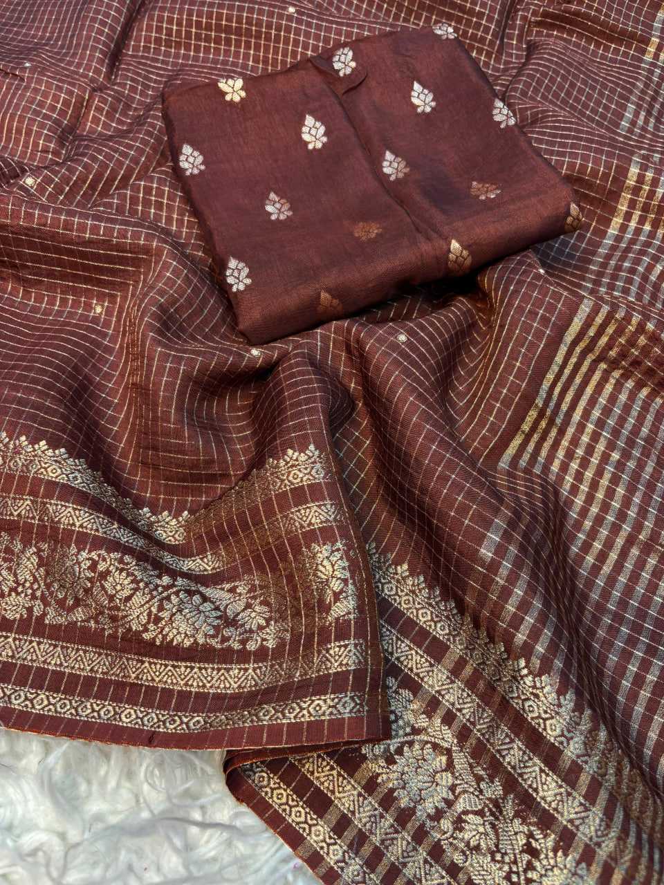 YNF Wholesale Pure Viscos Ruffle Sarees RIN195 Dola Chex | Surat Manufacturer