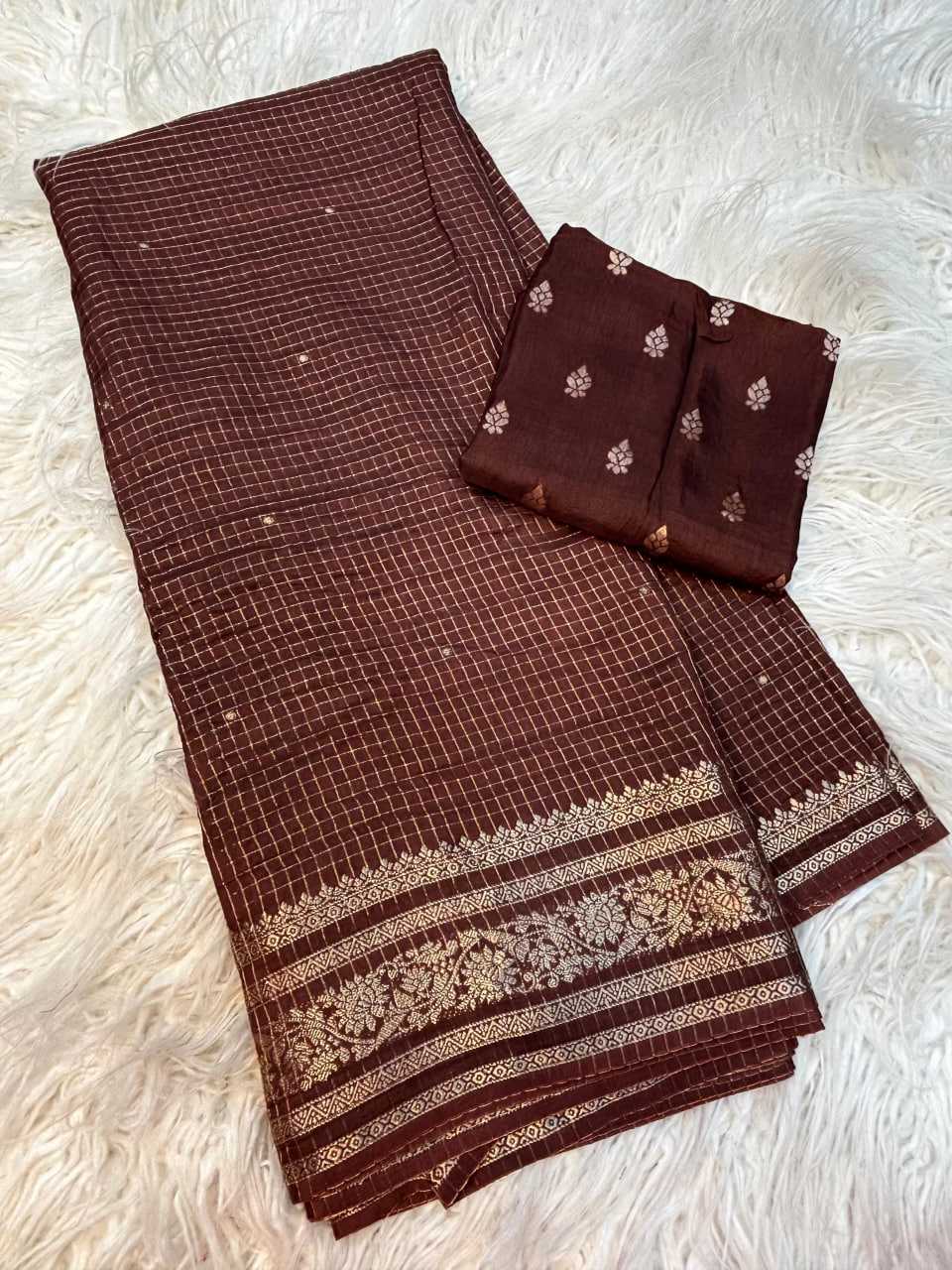 YNF Wholesale Pure Viscos Ruffle Sarees RIN195 Dola Chex | Surat Manufacturer