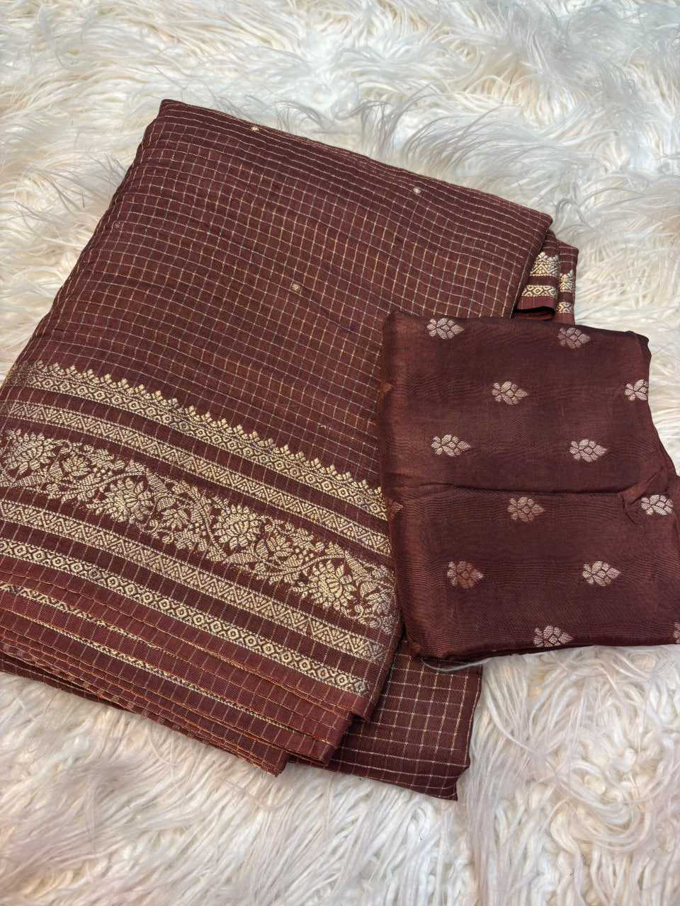 YNF Wholesale Pure Viscos Ruffle Sarees RIN195 Dola Chex | Surat Manufacturer