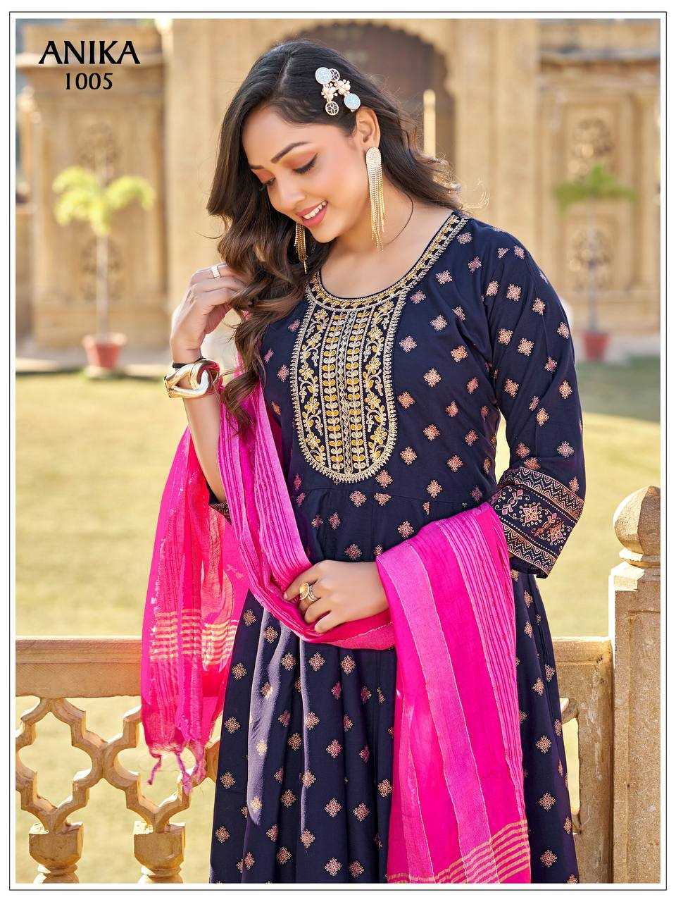 YNF Wholesale Rayon Fancy Gowns RIN131 ANIKA | Surat Manufacturer