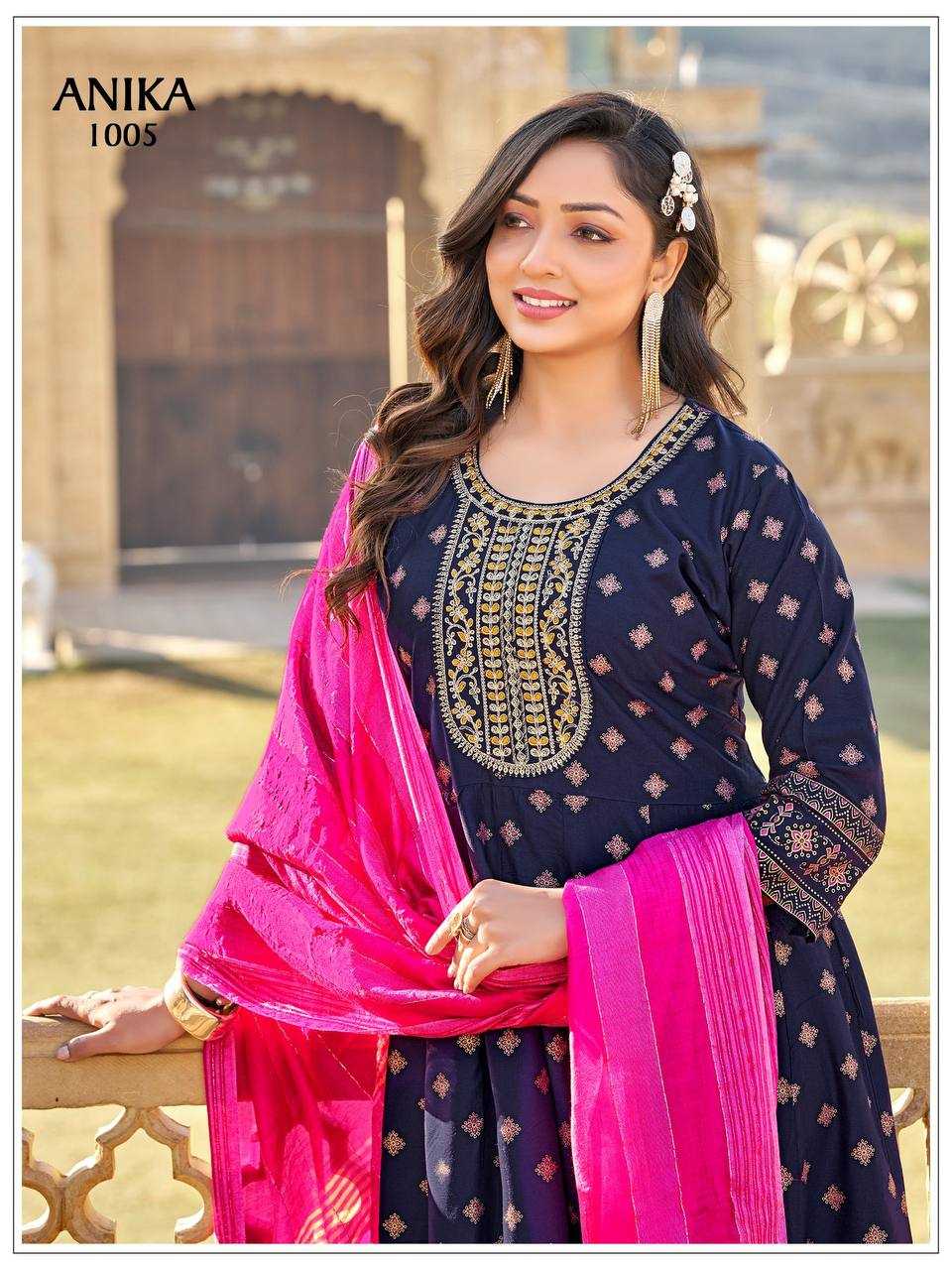 YNF Wholesale Rayon Fancy Gowns RIN131 ANIKA | Surat Manufacturer