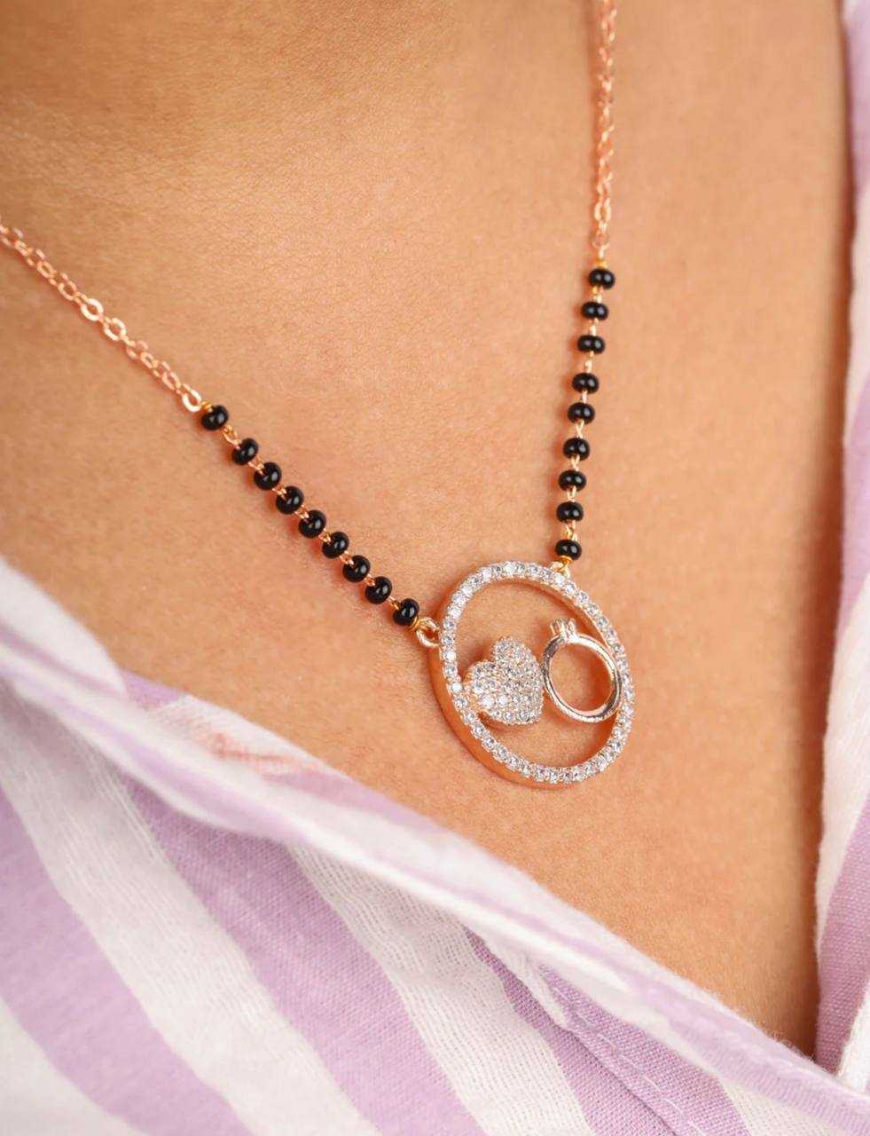 YNF Wholesale Rose Gold Mangalsutras KESH483 1 | Surat Manufacturer