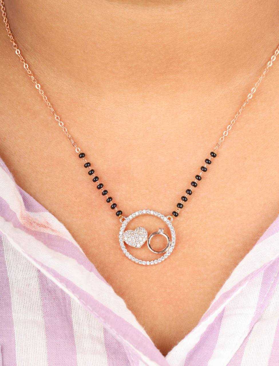 YNF Wholesale Rose Gold Mangalsutras KESH483 1 | Surat Manufacturer