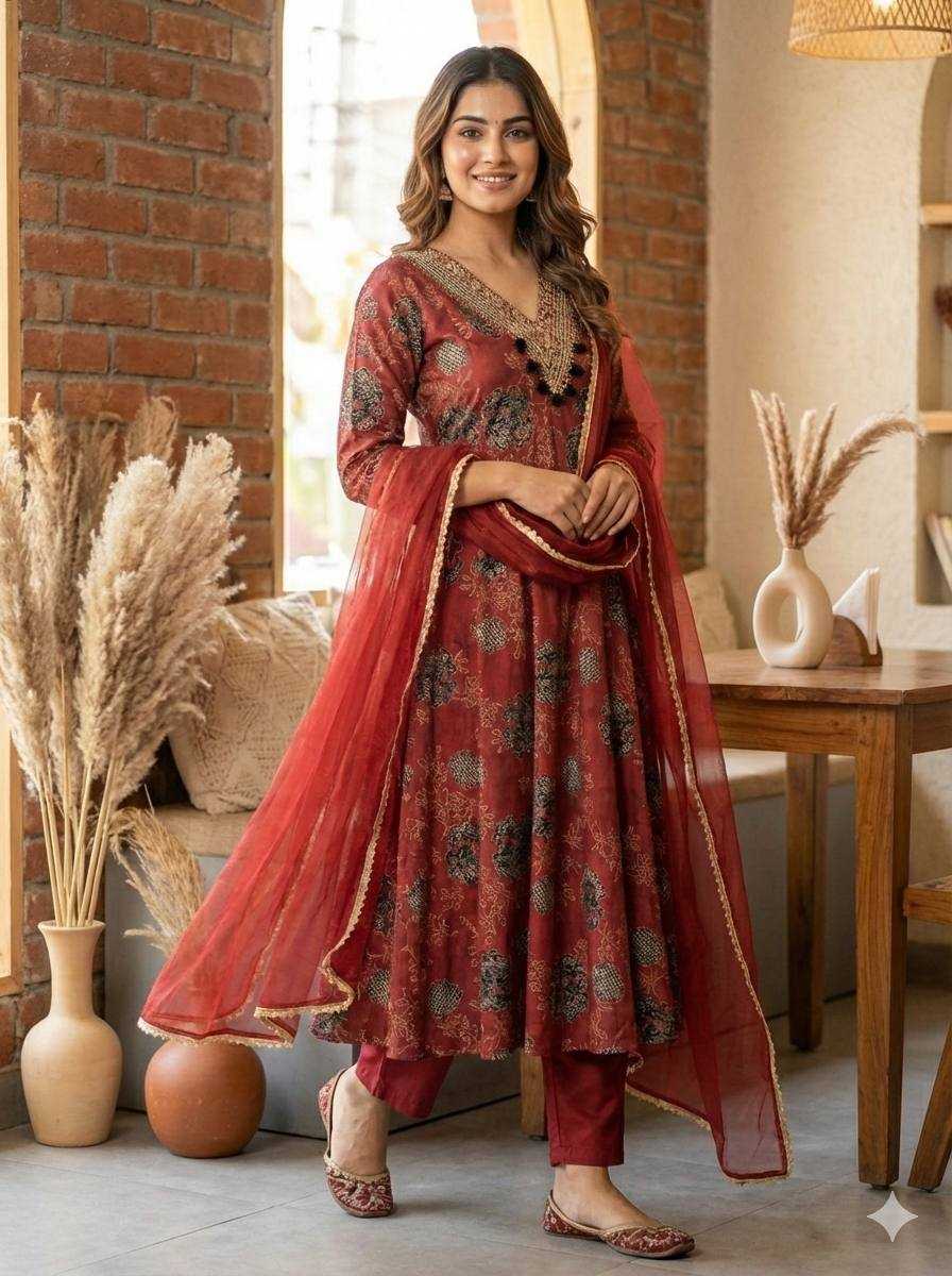 YNF Wholesale Satin Printed Suits KESH501 anarkali | Surat Manufacturer