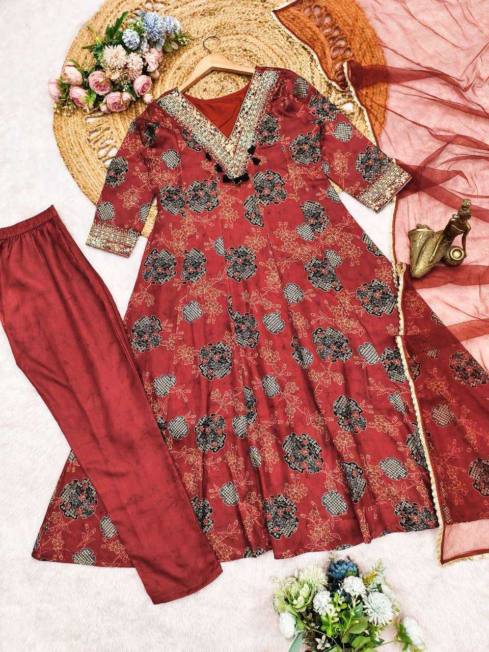 YNF Wholesale Satin Printed Suits KESH501 anarkali | Surat Manufacturer