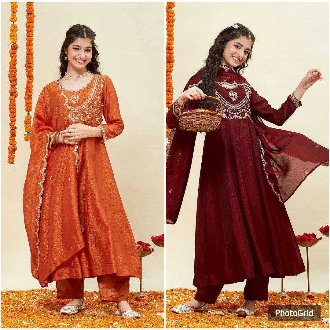 YNF Wholesale Silk Kids Anarkali Suits KESH461 214 | Surat Manufacturer