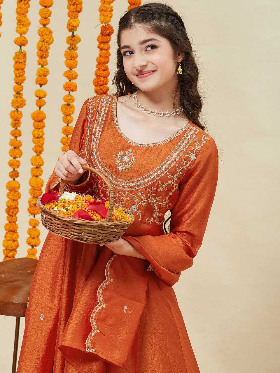 YNF Wholesale Silk Kids Anarkali Suits KESH461 214 | Surat Manufacturer