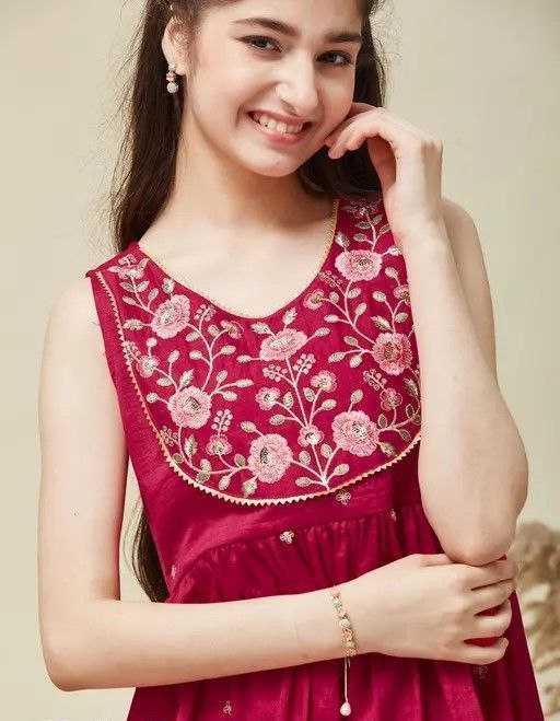 YNF Wholesale Silk Kids Sharara KESH461 216 | Surat Manufacturer