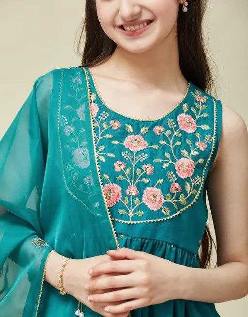 YNF Wholesale Silk Kids Sharara KESH461 216 | Surat Manufacturer