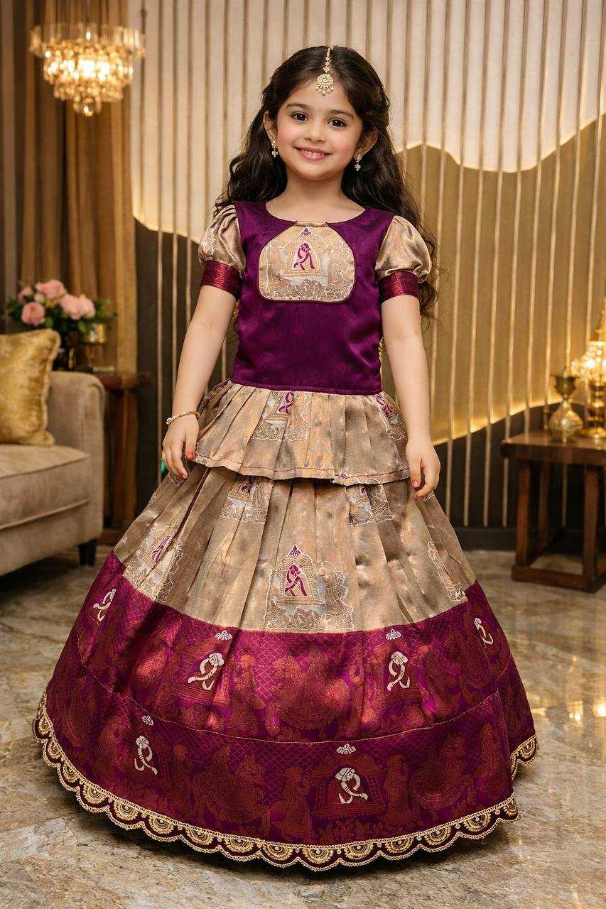 YNF Wholesale Silk Kids Lehenga KESH642 066 | Surat Manufacturer