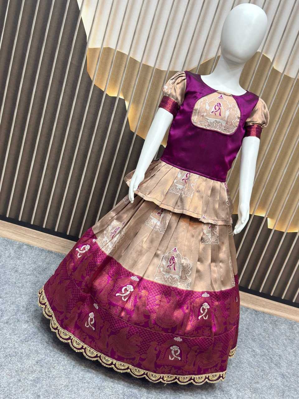 YNF Wholesale Silk Kids Lehenga KESH642 066 | Surat Manufacturer