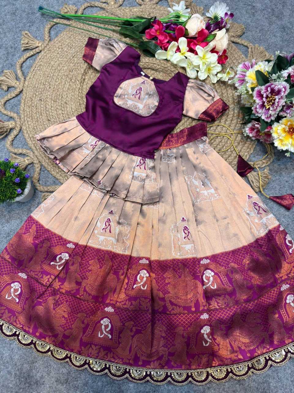 YNF Wholesale Silk Kids Lehenga KESH642 066 | Surat Manufacturer