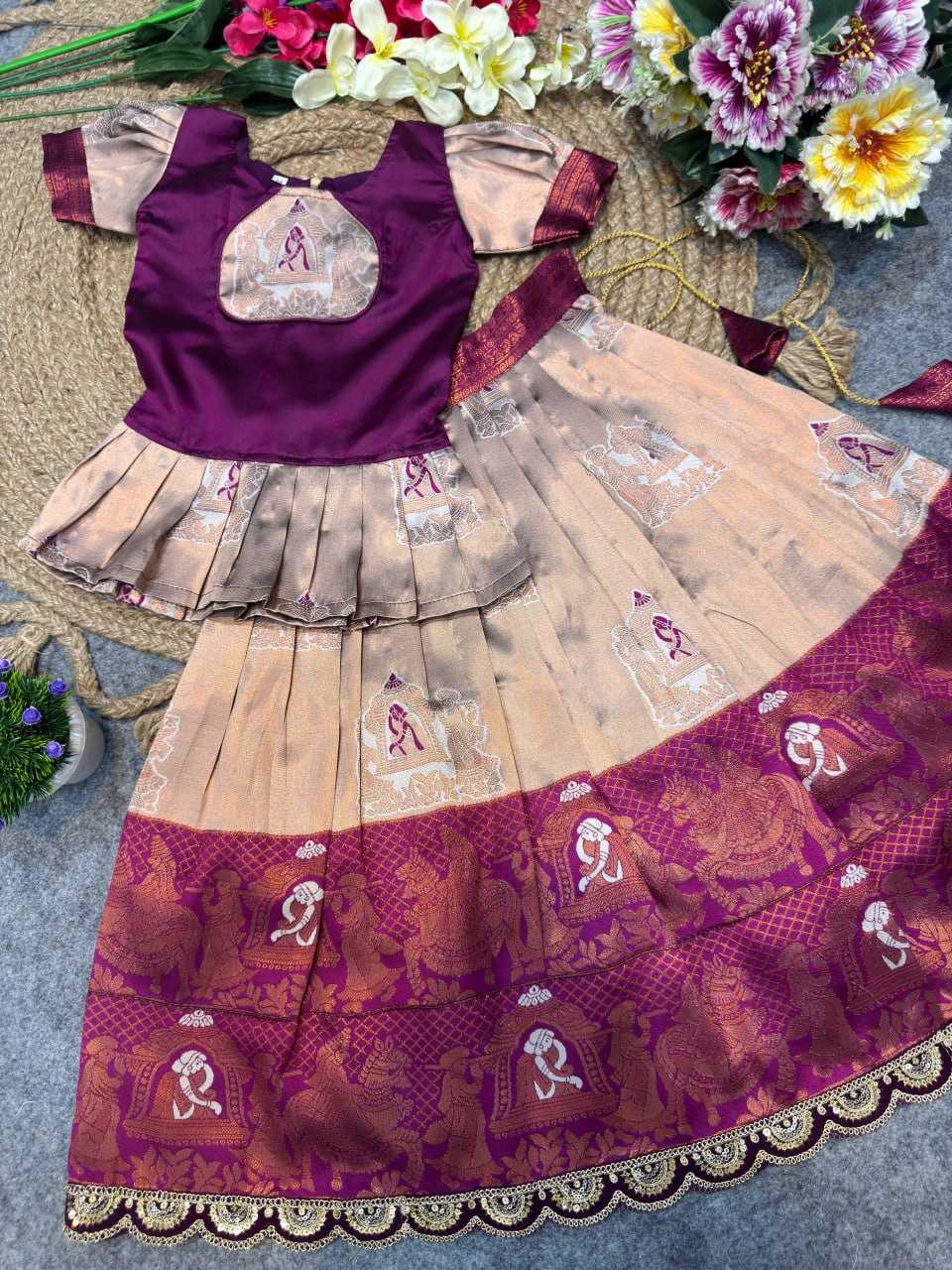 YNF Wholesale Silk Kids Lehenga KESH642 066 | Surat Manufacturer