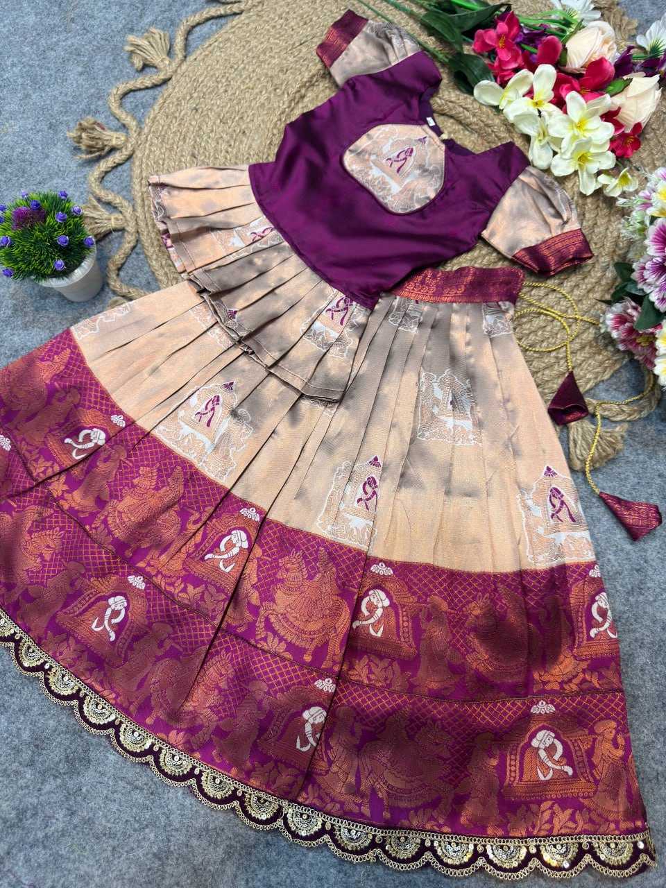 YNF Wholesale Silk Kids Lehenga KESH642 066 | Surat Manufacturer