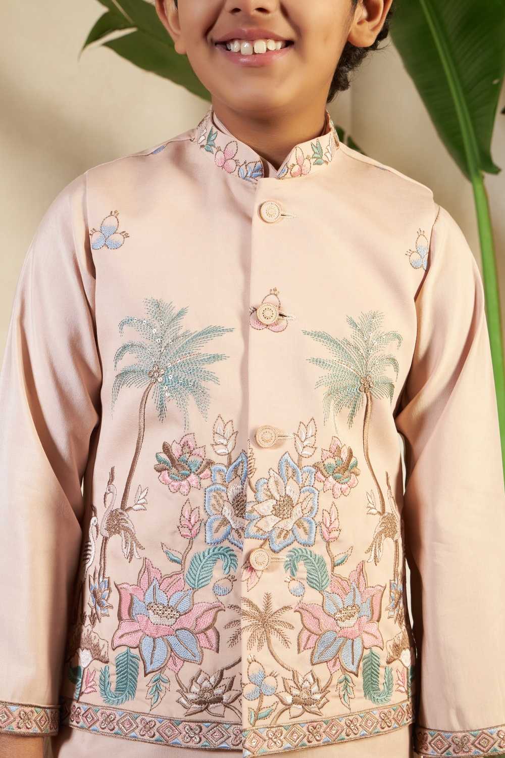 YNF Wholesale Silk Boys Kurta Pyjama RIN202 91051 LITTLE VIRAASAT | Surat Manufacturer