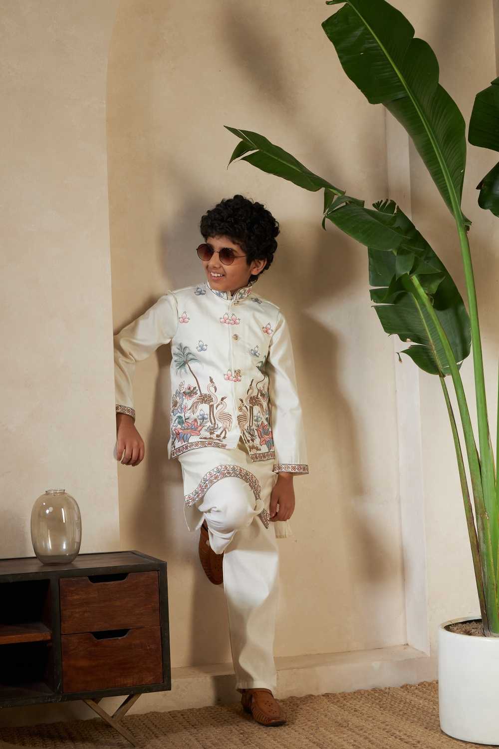YNF Wholesale Silk Boys Kurta Pyjama RIN202 91051 LITTLE VIRAASAT | Surat Manufacturer