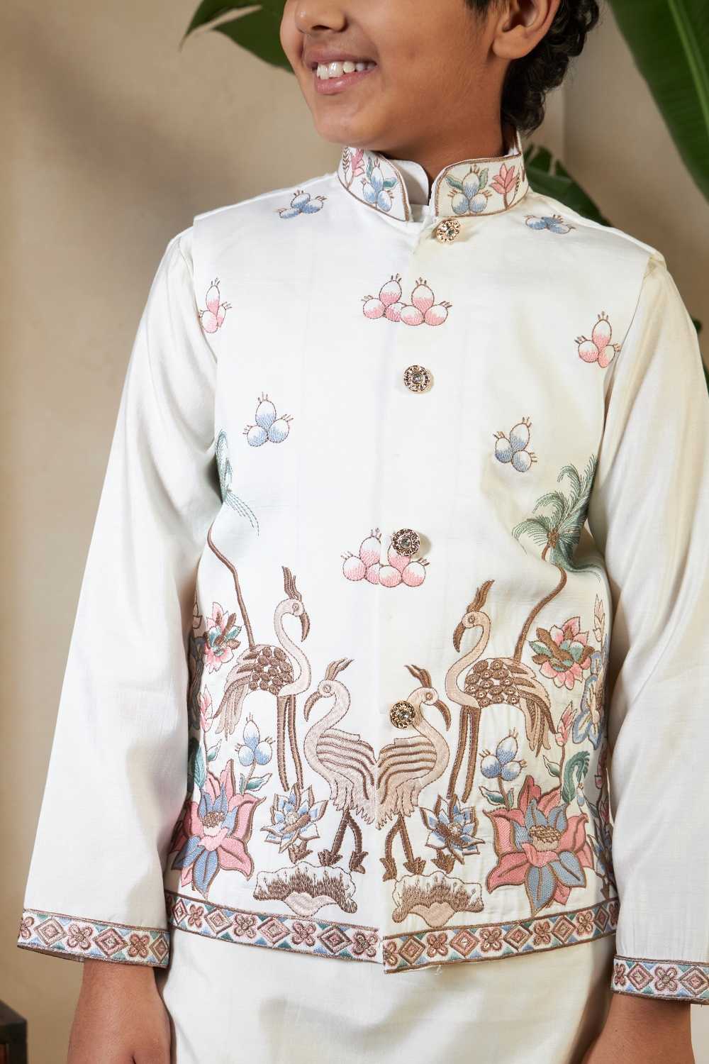 YNF Wholesale Silk Boys Kurta Pyjama RIN202 91051 LITTLE VIRAASAT | Surat Manufacturer