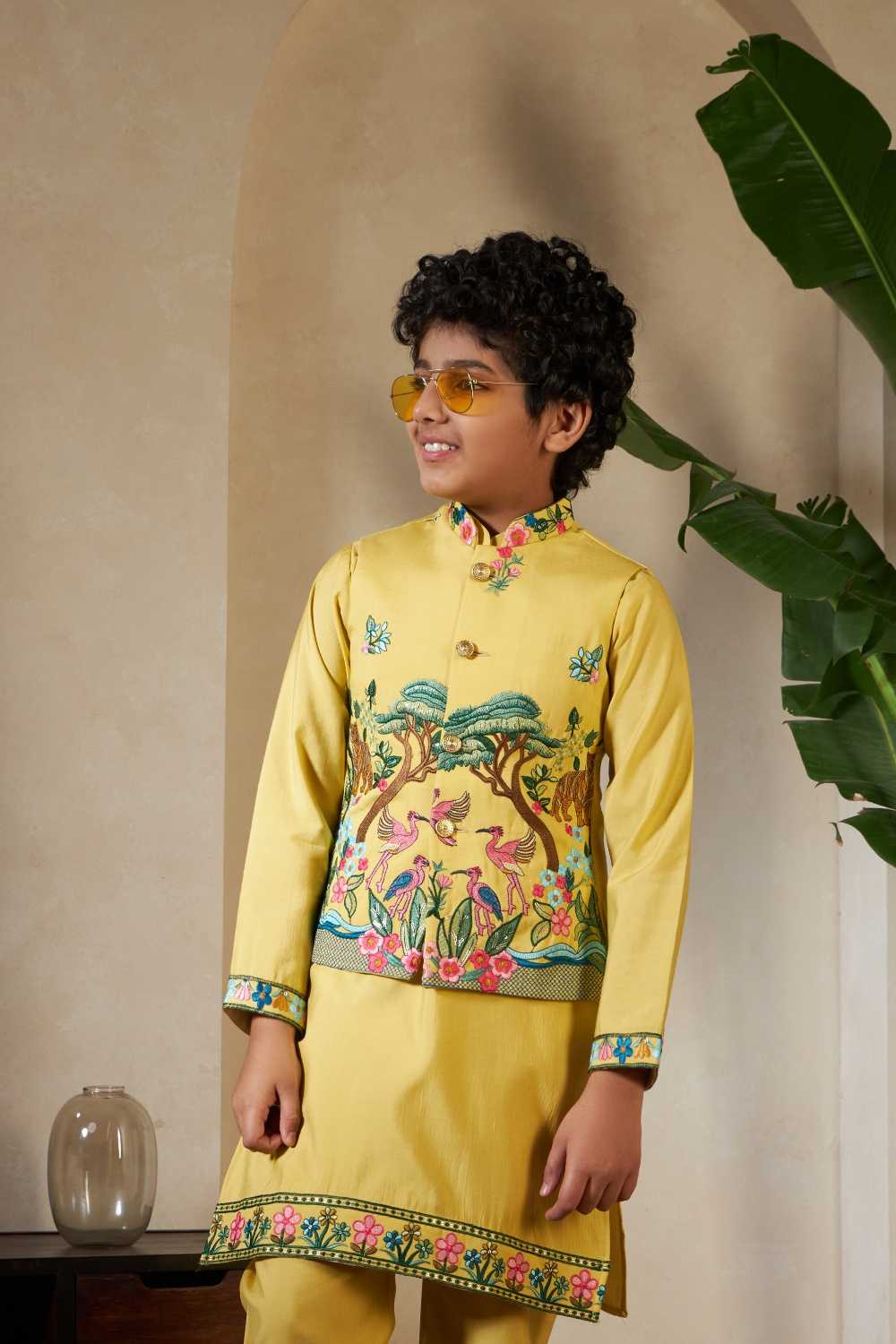 YNF Wholesale Silk Boys Kurta Pyjama RIN202 91061 ROYAL VANTARA | Surat Manufacturer