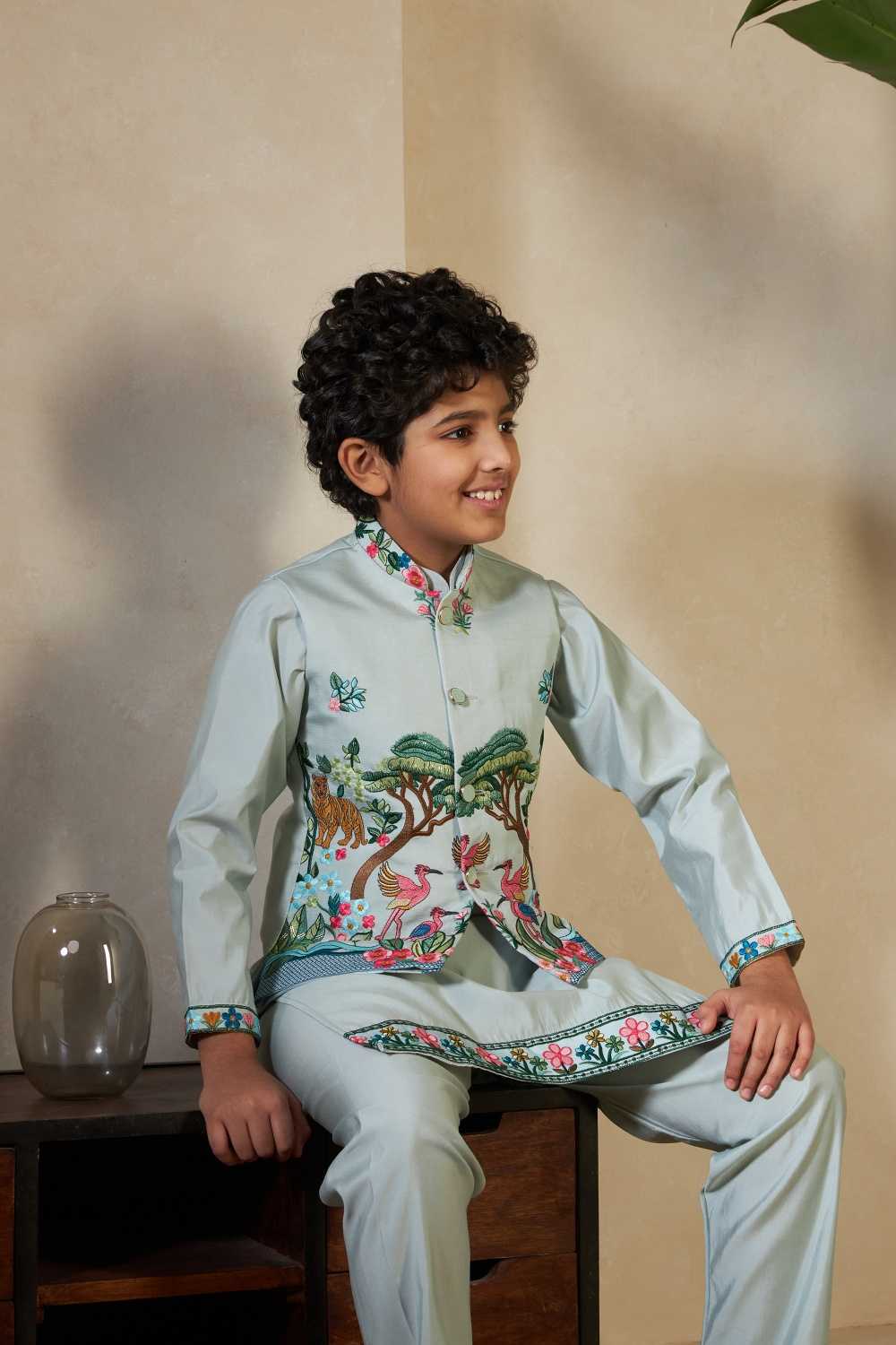 YNF Wholesale Silk Boys Kurta Pyjama RIN202 91061 ROYAL VANTARA | Surat Manufacturer