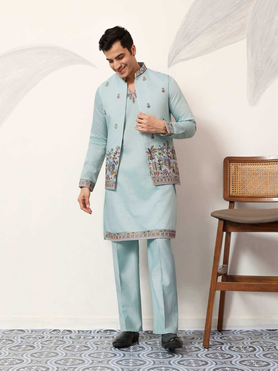 YNF Wholesale Silk Viscose Mens Kurtas RIN202 SHUBHKALA COUTURE 61651 | Surat Manufacturer