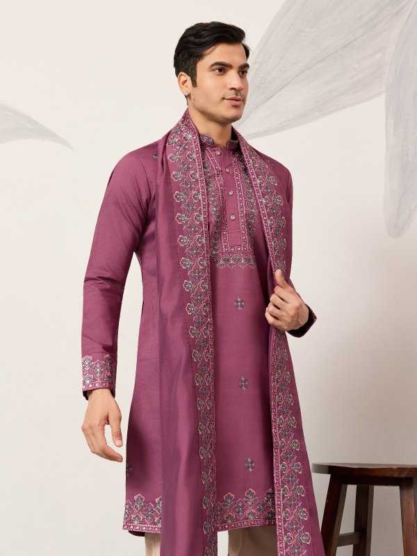 YNF Wholesale Silk Viscose Mens Kurtas RIN202 SHUBHVASTRA ETHNIC 21071 | Surat Manufacturer