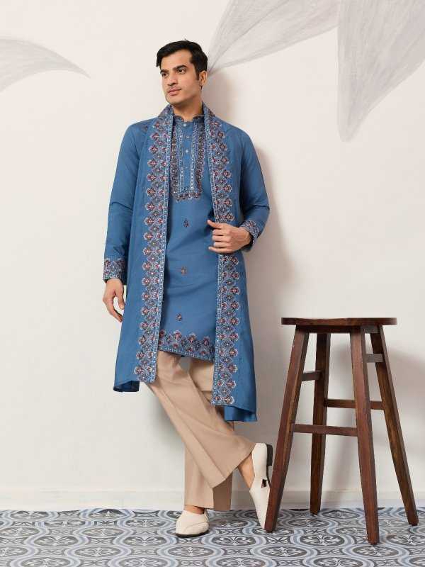 YNF Wholesale Silk Viscose Mens Kurtas RIN202 SHUBHVASTRA ETHNIC 21071 | Surat Manufacturer