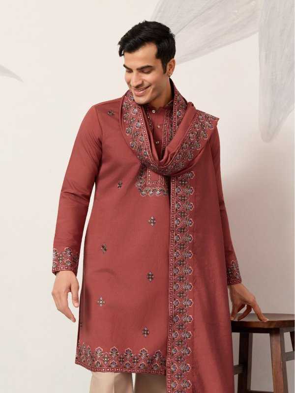 YNF Wholesale Silk Viscose Mens Kurtas RIN202 SHUBHVASTRA ETHNIC 21071 | Surat Manufacturer