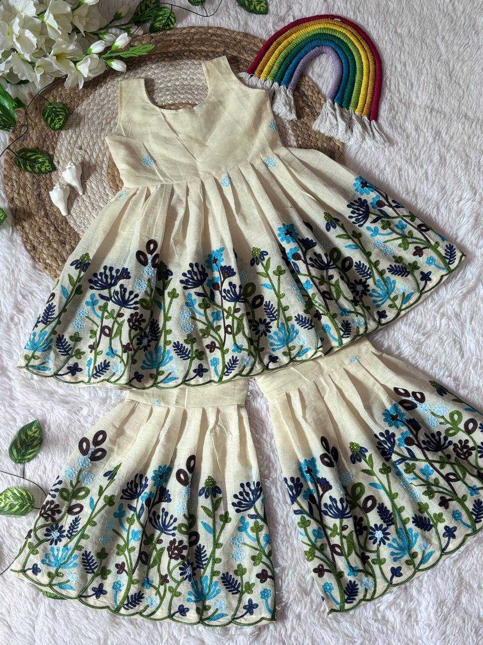 YNF Wholesale Soft Cotton Kids Sharara KESH506 35 | Surat Manufacturer