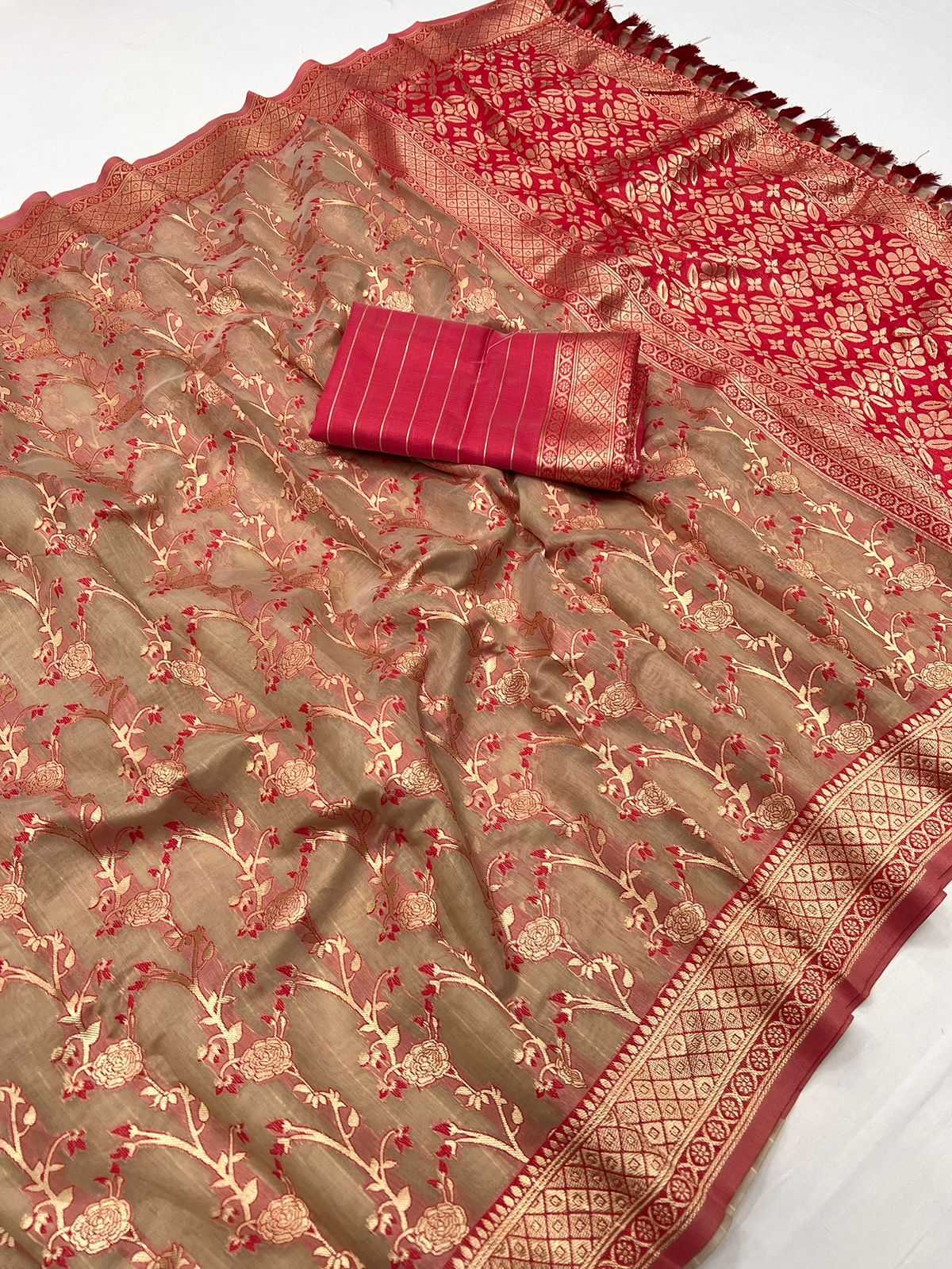 YNF Wholesale Soft Linen Jari Cotton Linen Sarees KESH592 allover zari | Surat Manufacturer
