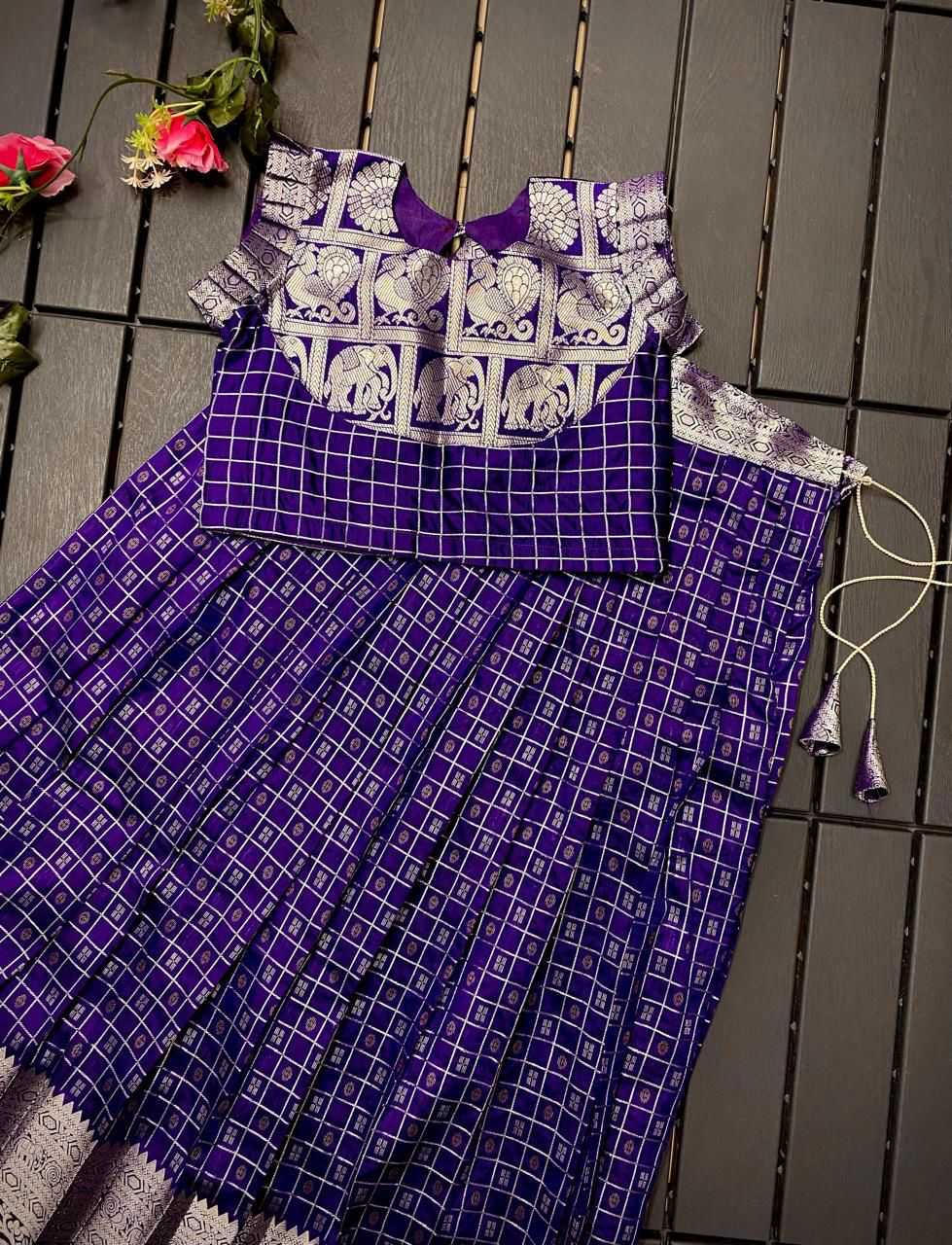 YNF Wholesale Soft Silk Kids Lehenga RIN235 kanchipuram | Surat Manufacturer
