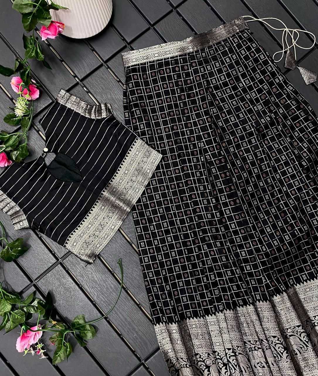 YNF Wholesale Soft Silk Kids Lehenga RIN235 kanchipuram | Surat Manufacturer