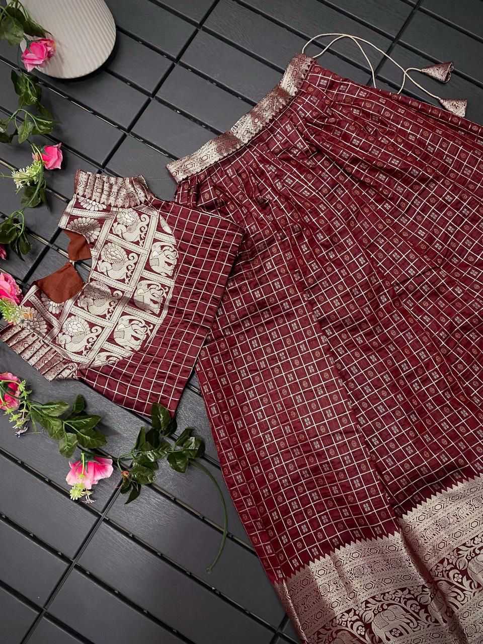 YNF Wholesale Soft Silk Kids Lehenga RIN235 kanchipuram | Surat Manufacturer