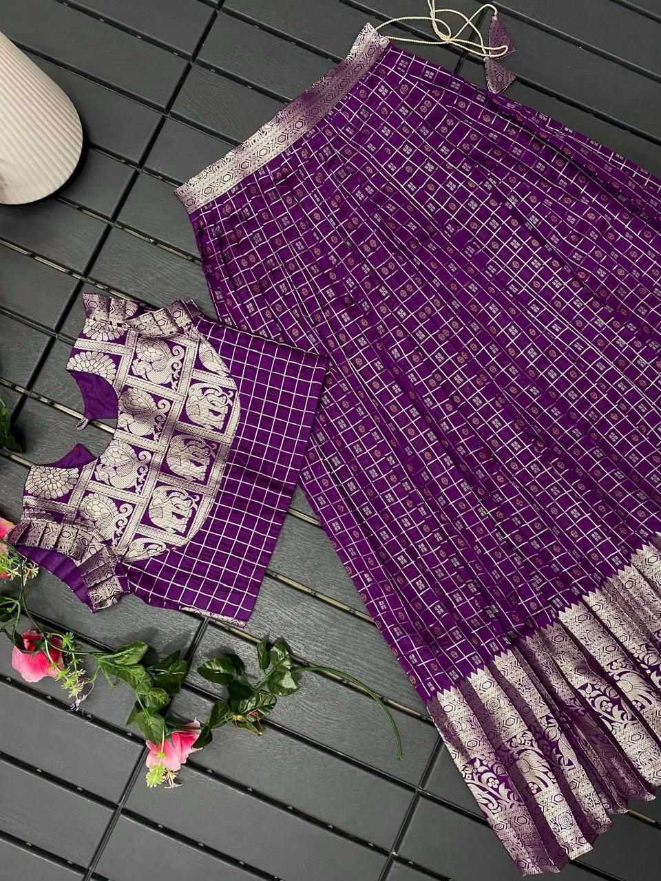 YNF Wholesale Soft Silk Kids Lehenga RIN235 kanchipuram | Surat Manufacturer