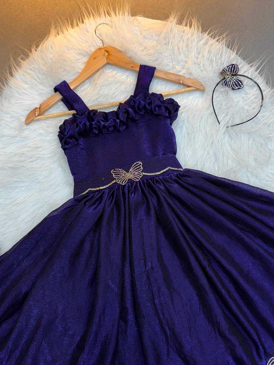 YNF Wholesale Space Silk Kids Gown KESH709 14 | Surat Manufacturer